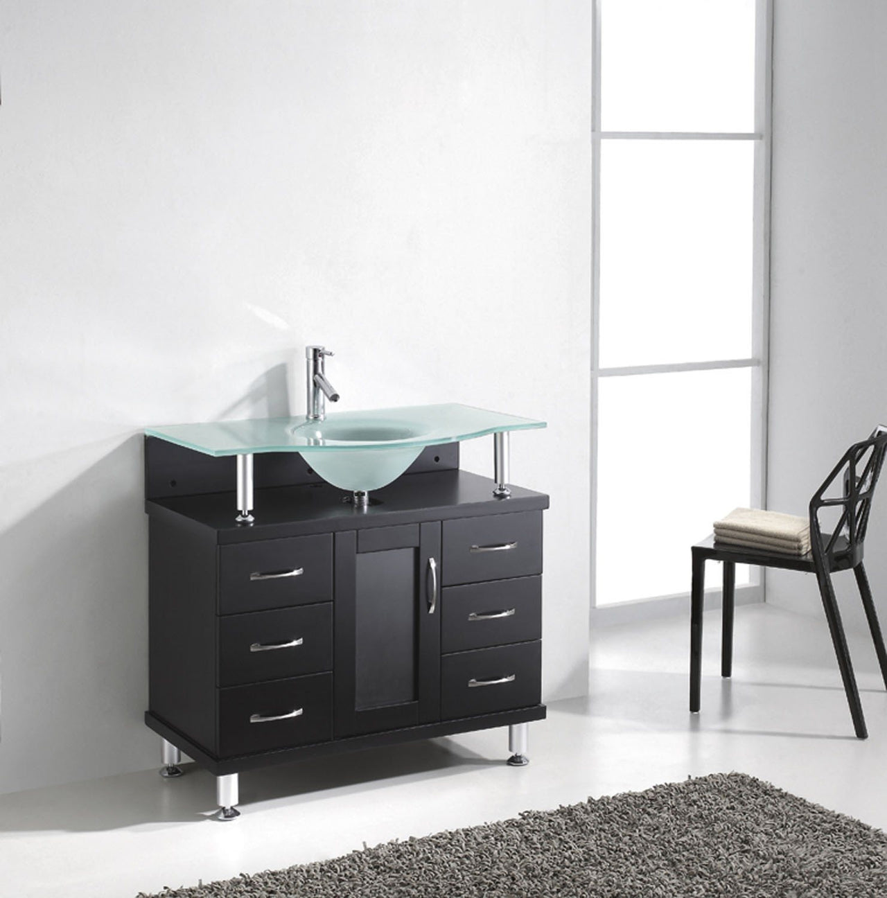 Virtu USA Vincente 36" Single Round Sink Espresso Top Vanity in Espresso Vanity Virtu USA 