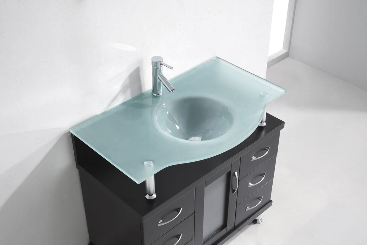 Virtu USA Vincente 36" Single Round Sink Espresso Top Vanity in Espresso Vanity Virtu USA 