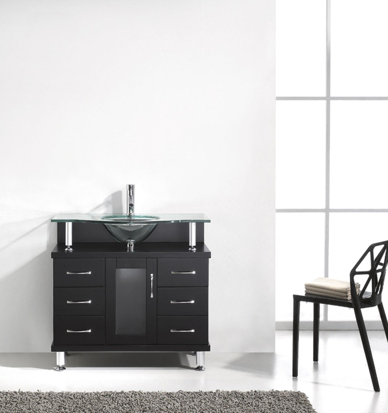 Virtu USA Vincente 36" Single Round Sink Espresso Top Vanity in Espresso Vanity Virtu USA 
