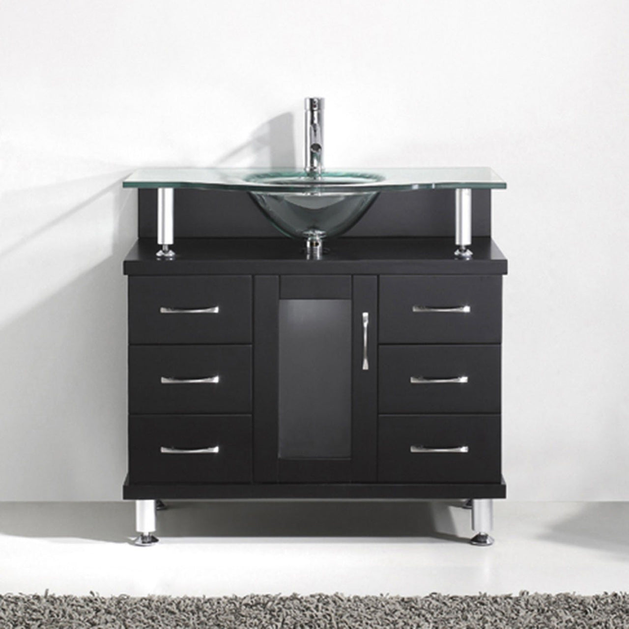 Virtu USA Vincente 36" Single Round Sink Espresso Top Vanity in Espresso Vanity Virtu USA 