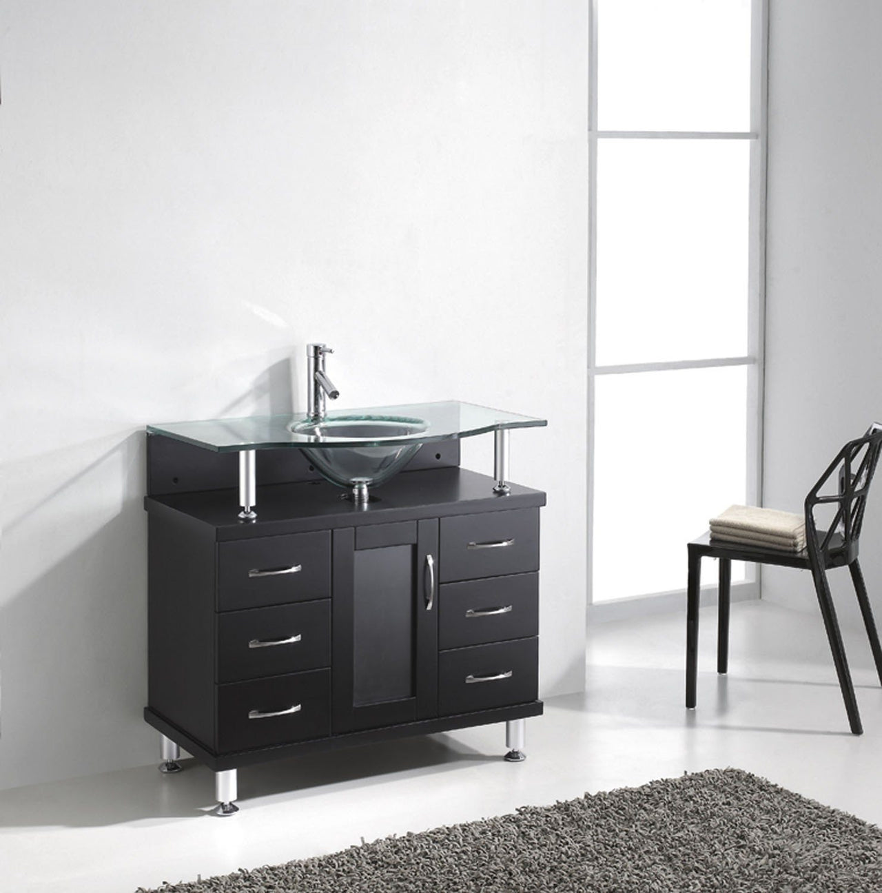 Virtu USA Vincente 36" Single Round Sink Espresso Top Vanity in Espresso Vanity Virtu USA 