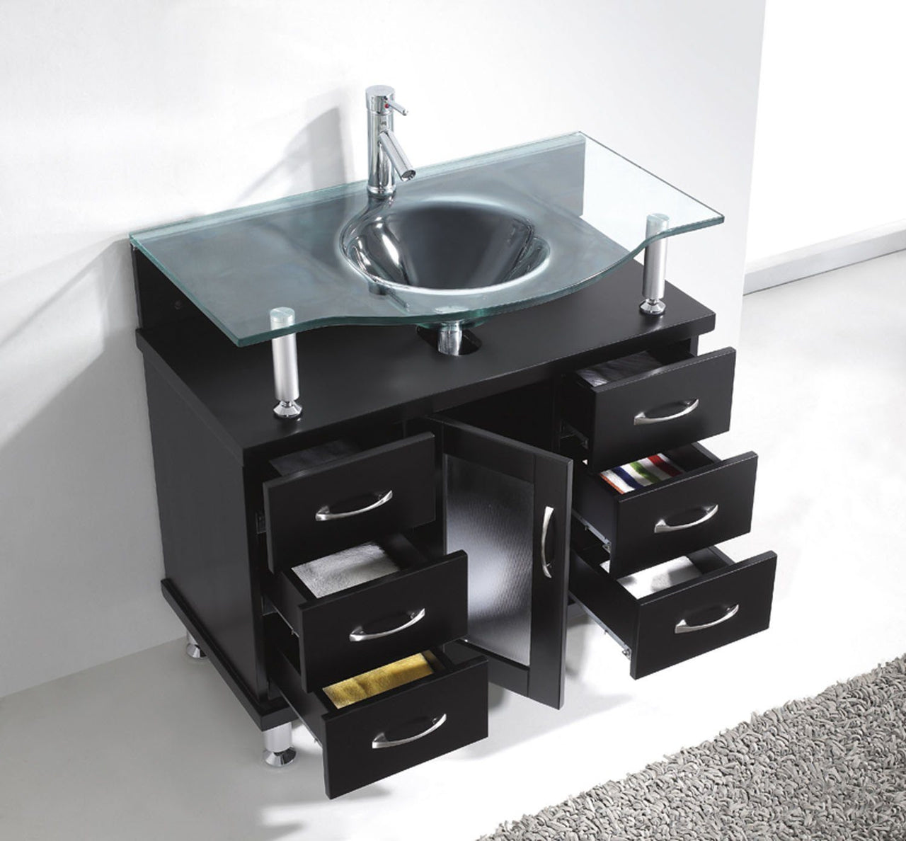Virtu USA Vincente 36" Single Round Sink Espresso Top Vanity in Espresso Vanity Virtu USA 