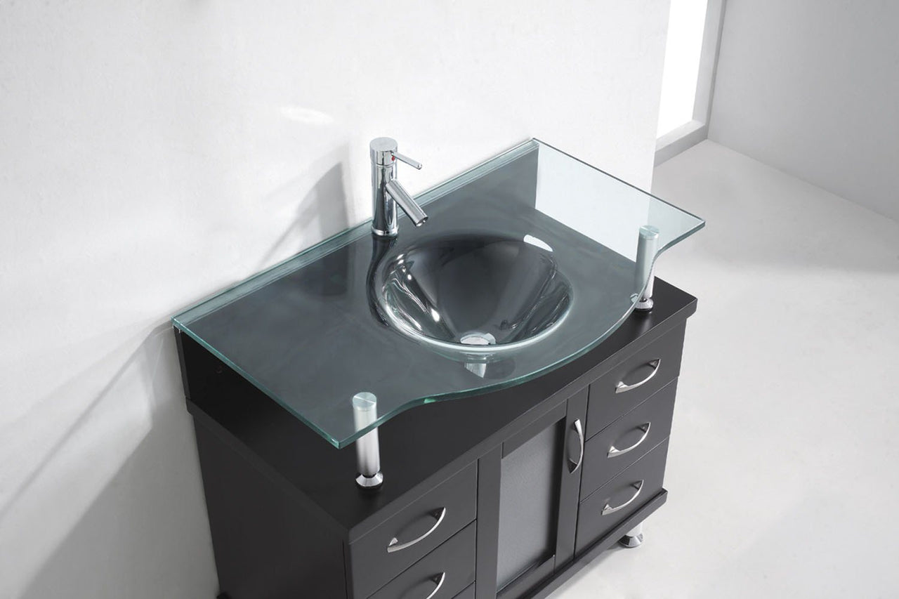 Virtu USA Vincente 36" Single Round Sink Espresso Top Vanity in Espresso Vanity Virtu USA 