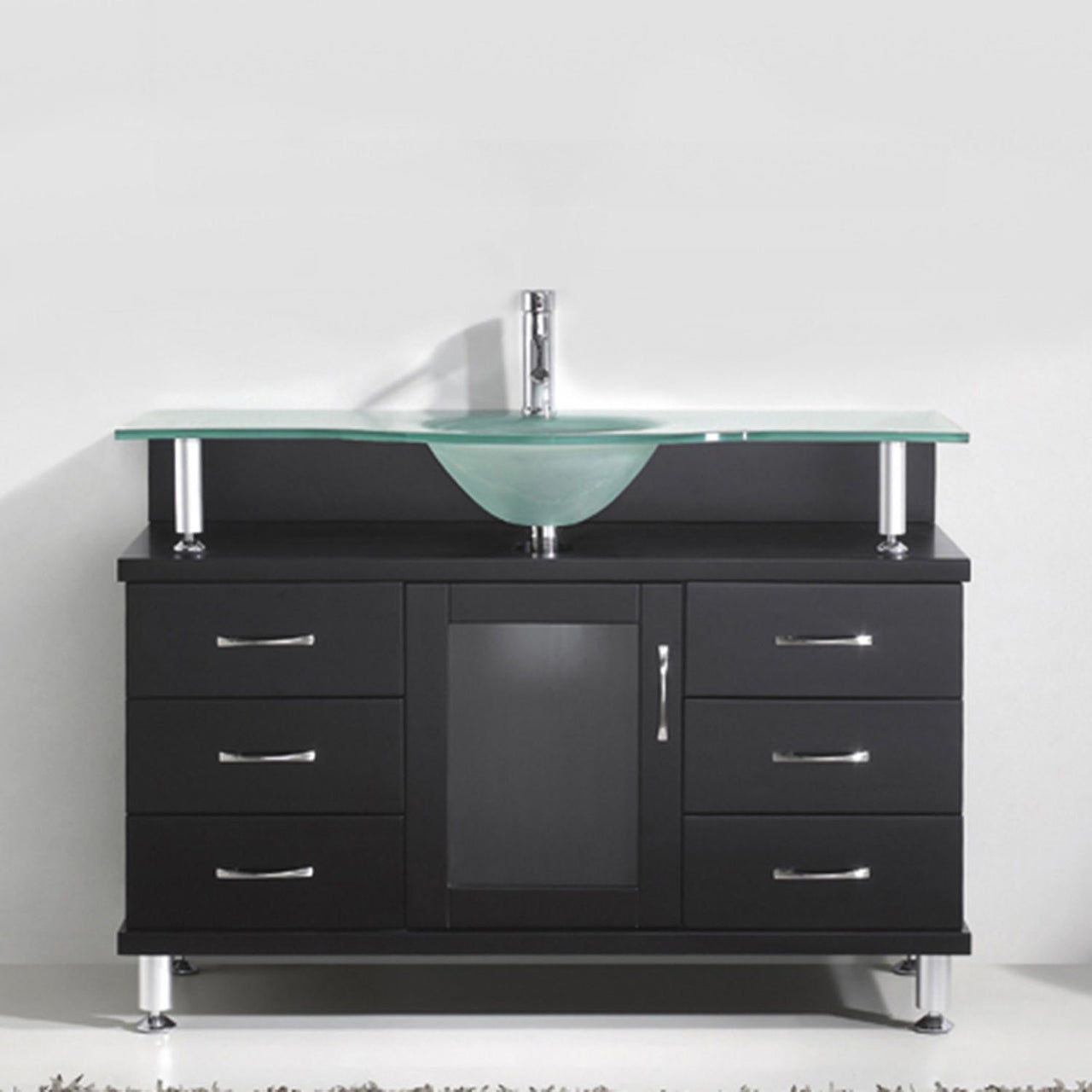 Virtu USA Vincente 48" Single Round Sink Espresso Top Vanity in Espresso Vanity Virtu USA 