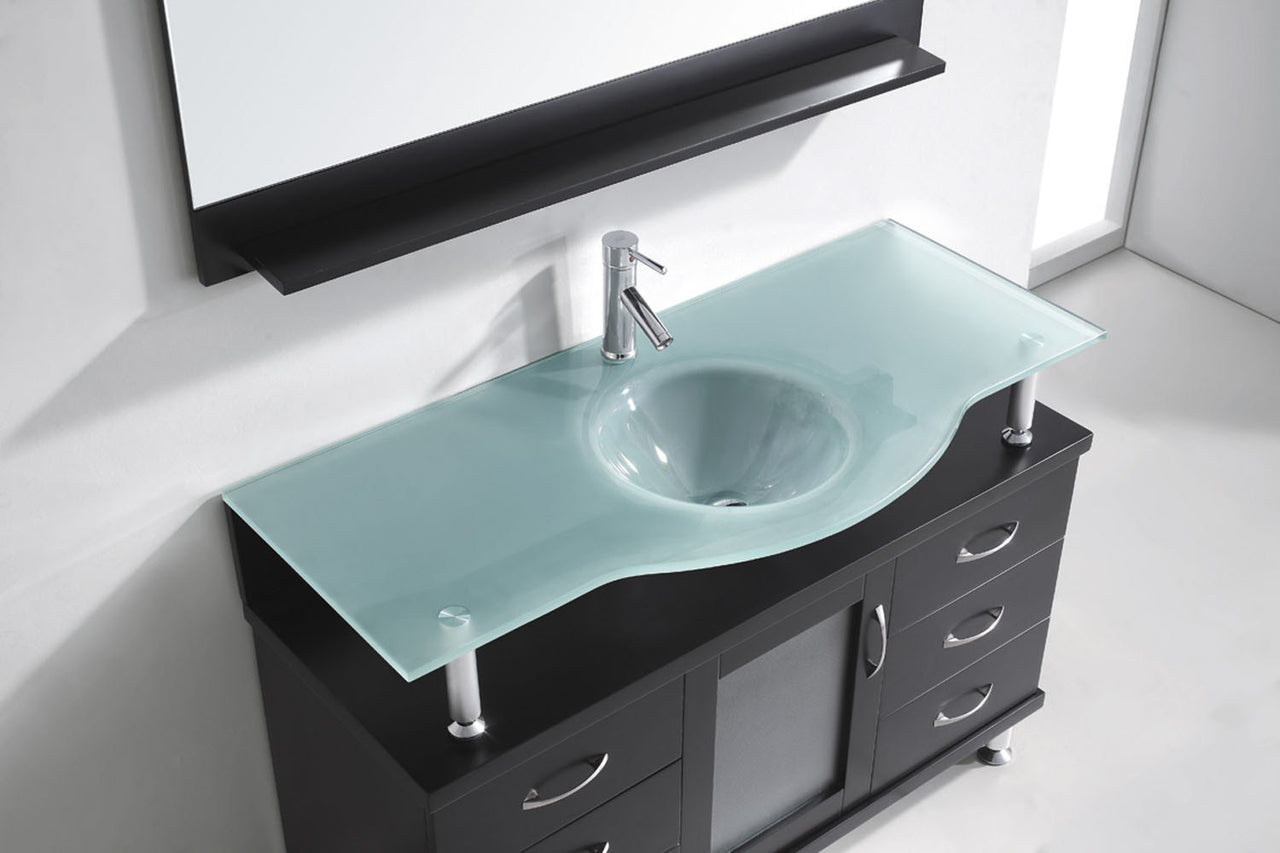 Virtu USA Vincente 48" Single Round Sink Espresso Top Vanity in Espresso Vanity Virtu USA 