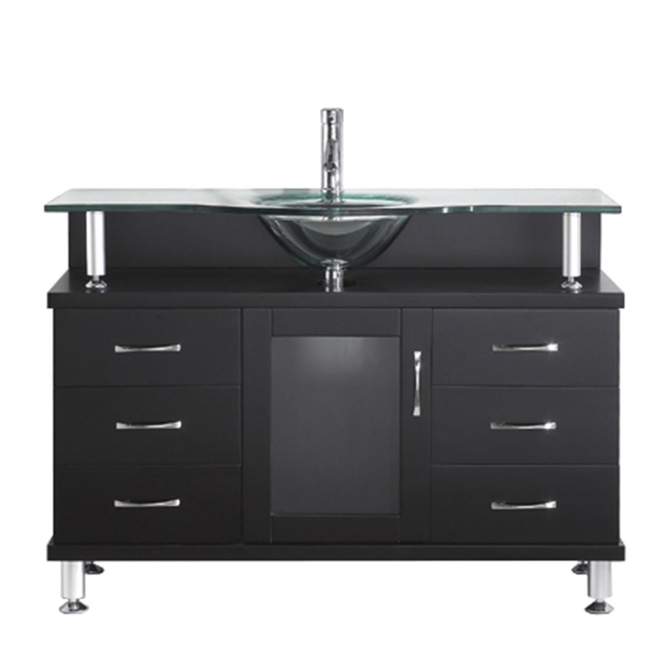 Virtu USA Vincente 48" Single Round Sink Espresso Top Vanity in Espresso Vanity Virtu USA 