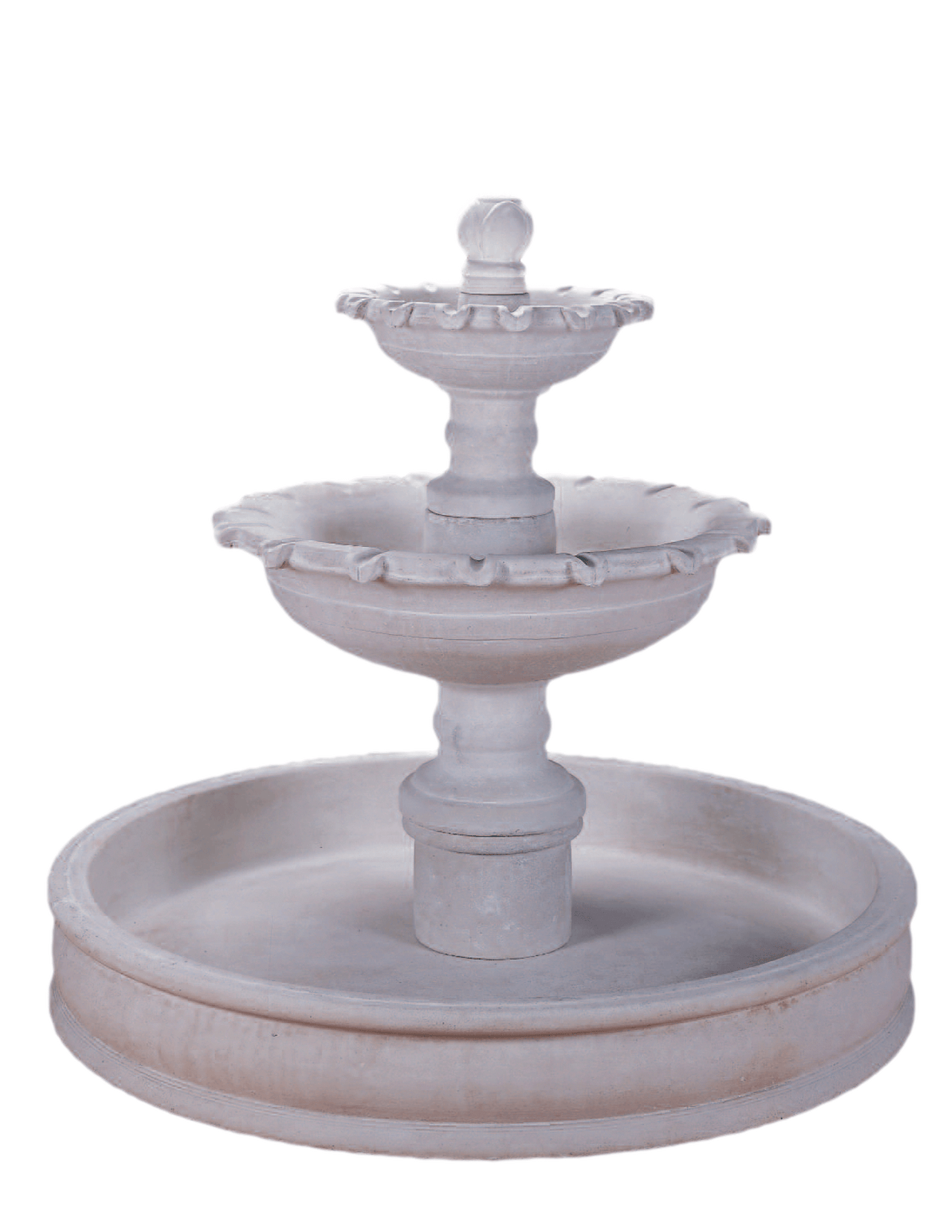 Marina Two Tier Pond Cast Stone Outdoor Garden Fountain Fountain Tuscan 