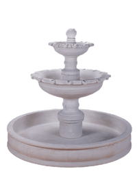 Thumbnail for Marina Two Tier Pond Cast Stone Outdoor Garden Fountain Fountain Tuscan 
