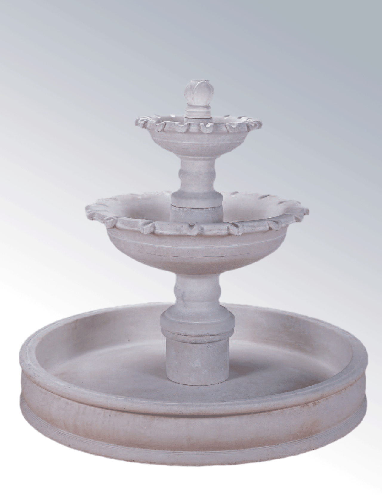 Marina Two Tier Pond Cast Stone Outdoor Garden Fountain Fountain Tuscan 