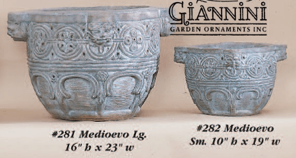 Modioeve Cast Stone Outdoor Garden Planter Planter Tuscan 