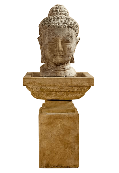 Meditation Buddha Outdoor Cast Stone Garden Fountain-Tall Fountain Tuscan 
