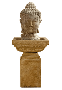 Thumbnail for Meditation Buddha Outdoor Cast Stone Garden Fountain-Tall Fountain Tuscan 
