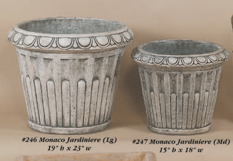 Monaco Jardiniere Cast Stone Outdoor Garden Planter Planter Tuscan 