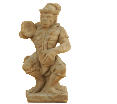 Monkey with Cymbals Cast Stone Outdoor Garden Planter Planter Tuscan 