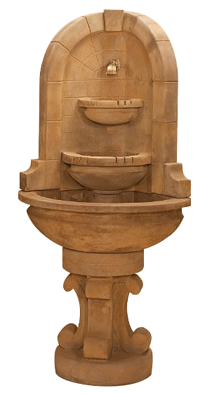 Montefalco Corner Outdoor Cast Stone Garden Fountain For Spout Fountain Tuscan 
