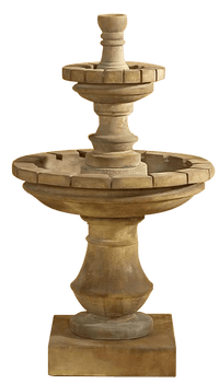 Thumbnail for Montefalco Two Tier Small Outdoor Cast Stone Garden Fountain Fountain Tuscan 