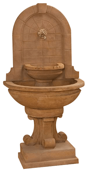 Montefalco Wall Outdoor Cast Stone Garden Fountain For Spout Fountain Tuscan 