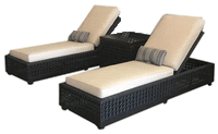 Thumbnail for Monterey Outdoor Chaise and Side Table Outdoor Furniture Tuscan 