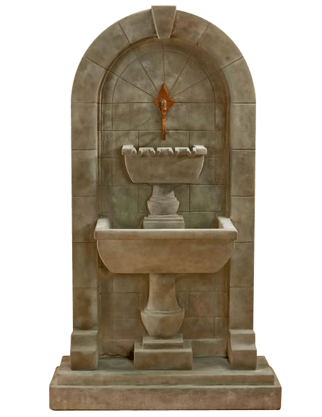 Monterosso Wall Outdoor Cast Stone Garden Fountain For Spout Fountain Tuscan 