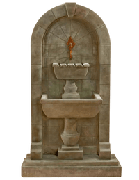 Thumbnail for Monterosso Wall Outdoor Cast Stone Garden Fountain For Spout Fountain Tuscan 