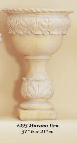 Murano Urn Cast Stone Outdoor Garden Planter Planter Tuscan 