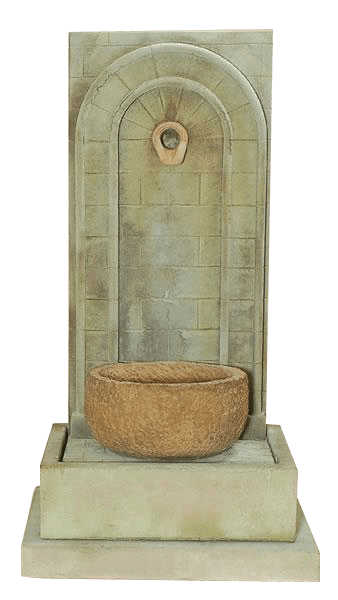 Mortaio Floor Wall Outdoor Cast Stone Garden Fountain Fountain Tuscan 