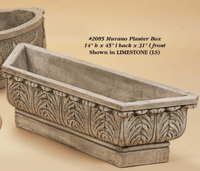 Thumbnail for Murano Planter Box Cast Stone Outdoor Garden Planter Planter Tuscan 
