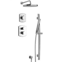 Thumbnail for Latoscana Novello Thermostatic Valve Shower System Option 3 In Brushed Nickel bathtub and showerhead faucet systems Latoscana 