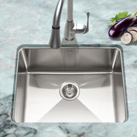 Thumbnail for Houzer Nouvelle Series 25mm Radius Undermount Stainless Steel Single Bowl Kitchen Sink Kitchen Sink - Undermount Houzer 