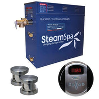 Thumbnail for SteamSpa Oasis 12 KW QuickStart Acu-Steam Bath Generator Package in Brushed Nickel Steam Generators SteamSpa 