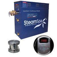 Thumbnail for SteamSpa Oasis 6 KW QuickStart Acu-Steam Bath Generator Package in Brushed Nickel Steam Generators SteamSpa 