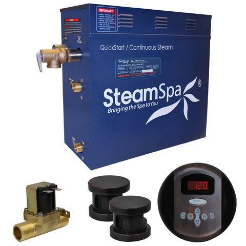 SteamSpa Oasis 12 KW QuickStart Acu-Steam Bath Generator Package with Built-in Auto Drain in Oil Rubbed Bronze Steam Generators SteamSpa 