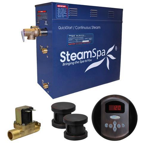 SteamSpa OA1050OB-A Oasis 10.5 KW QuickStart Acu-Steam Bath Generator Package with Built-in Auto Drain in Oil Rubbed Bronze Steam Generators SteamSpa 