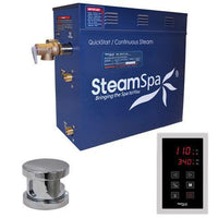 Thumbnail for SteamSpa Oasis 7.5 KW QuickStart Acu-Steam Bath Generator Package in Polished Chrome Steam Generators SteamSpa 