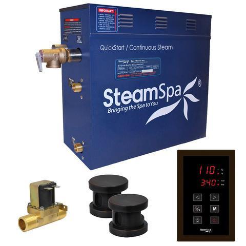 SteamSpa Oasis 10.5 KW QuickStart Acu-Steam Bath Generator Package with Built-in Auto Drain in Oil Rubbed Bronze Steam Generators SteamSpa 