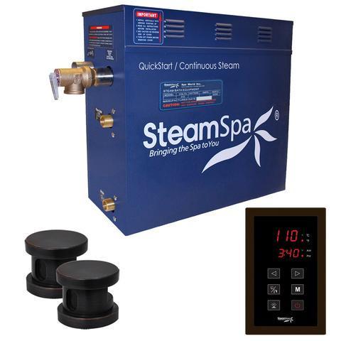 SteamSpa Oasis 10.5 KW QuickStart Acu-Steam Bath Generator Package in Oil Rubbed Bronze Steam Generators SteamSpa 