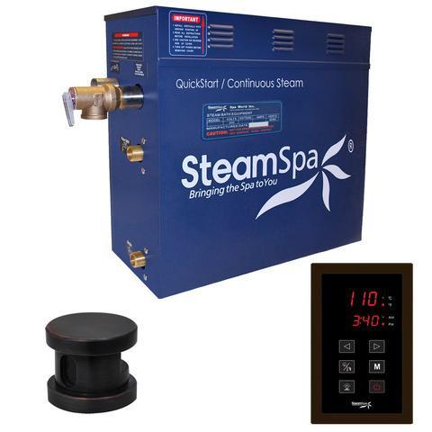 SteamSpa Oasis 9 KW QuickStart Acu-Steam Bath Generator Package in Oil Rubbed Bronze Steam Generators SteamSpa 