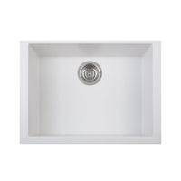 Thumbnail for Latoscana Single Basin Undermoun Sink ON6010ST Kitchen Sink Latoscana Milk White 