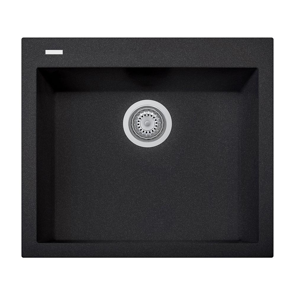 Latoscana Single Basin Drop-In Sink ON6010 Kitchen Sink Latoscana Black Metallic 