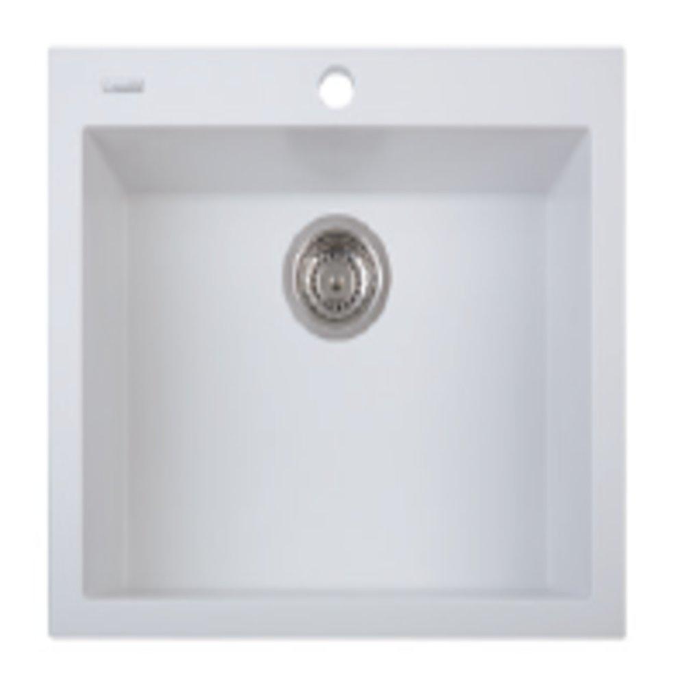 Latoscana Single Basin Drop-In Sink ON6010 Kitchen Sink Latoscana Milk White 