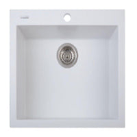 Thumbnail for Latoscana Single Basin Drop-In Sink ON6010 Kitchen Sink Latoscana Milk White 