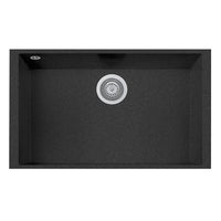 Thumbnail for Latoscana Single Basin Undermount Sink ON7610ST Kitchen Sink Latoscana Black Metallic 