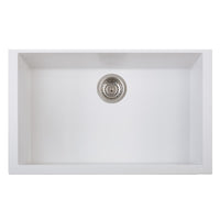 Thumbnail for Latoscana Single Basin Undermount Sink ON7610ST Kitchen Sink Latoscana Milk White 