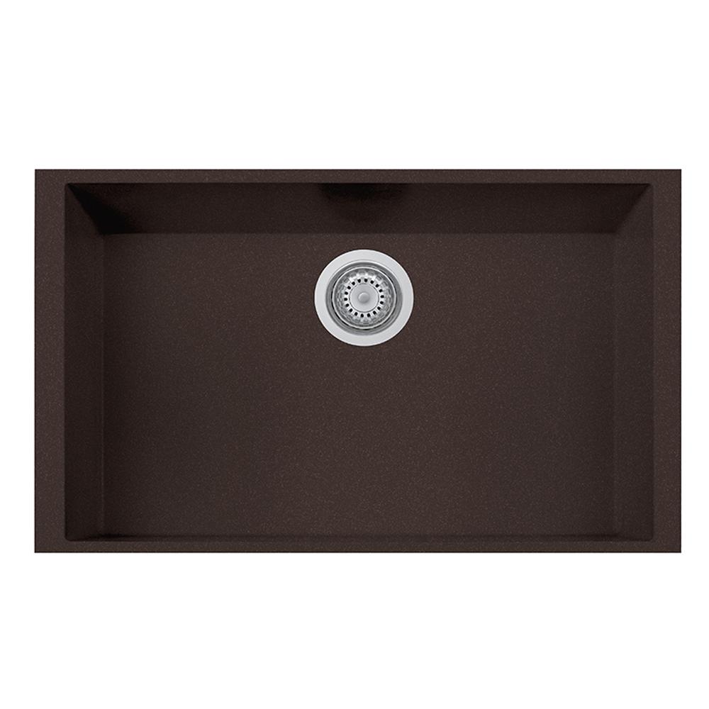 Latoscana Single Basin Undermount Sink ON7610ST Kitchen Sink Latoscana Brown 