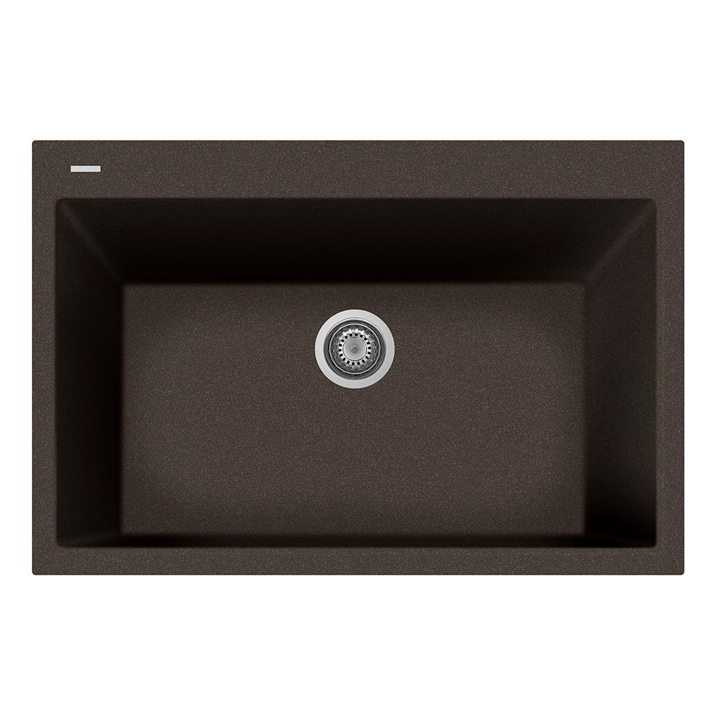 Latoscana Single Basin Drop-In Sink ON8410 Kitchen Sink Latoscana Brown 