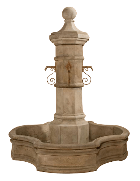 Octavia Pond Outdoor Cast Stone Garden Fountain W/ 70" Monaco Pond For Spouts Fountain Tuscan 