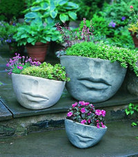 Thumbnail for Campania International Cast Stone Faccia Small Planter Urn/Planter Campania International 