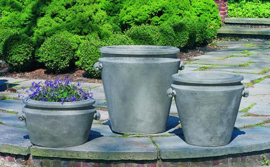 Campania International Cast Stone Scroll Handle Medium Planter Urn/Planter Campania International 