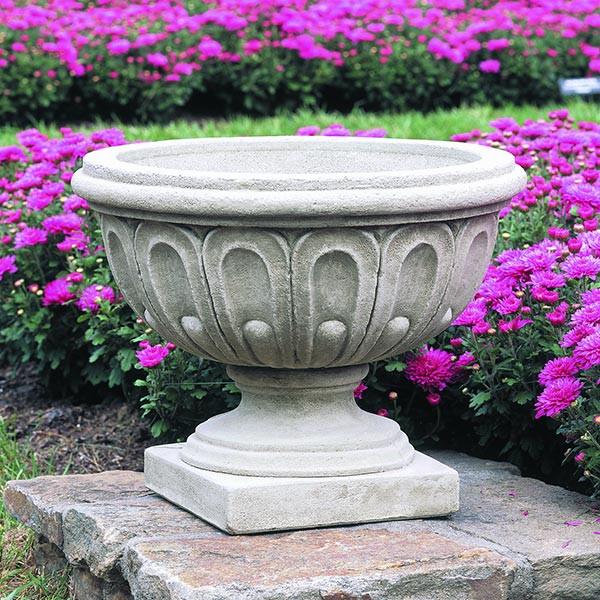 Campania International Cast Stone Longwood Fluted Urn Urn/Planter Campania International 