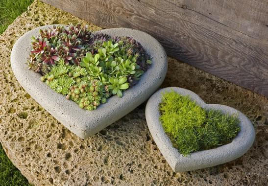 Campania International Cast Stone Heart Small Planter Urn/Planter Campania International 
